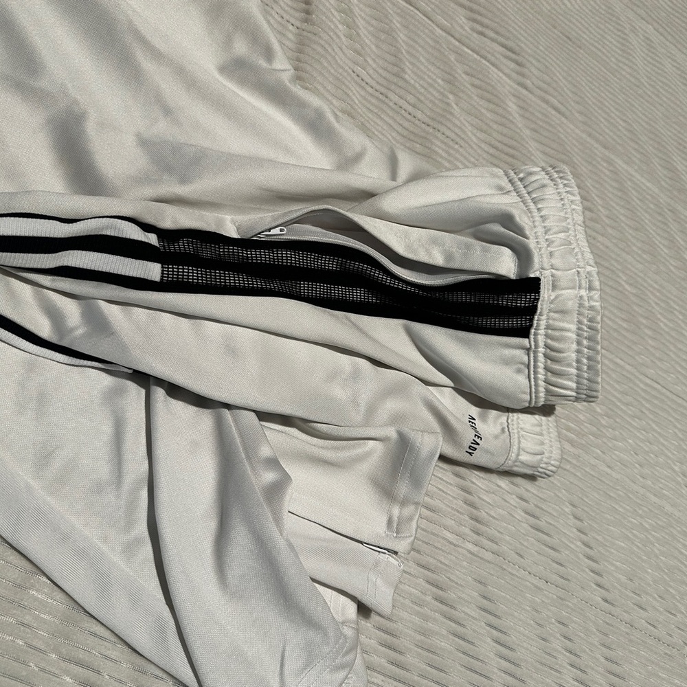 Adidas Primegreen White Pants with Black Logo